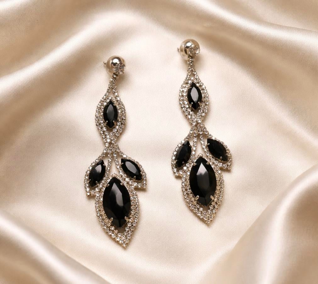 Boucles d'oreilles de luxe pour femmes, Bijoux, Sacs & Beauté, Boucles d'oreilles, Neuf, Enlèvement ou Envoi, Avec cristal, Argent