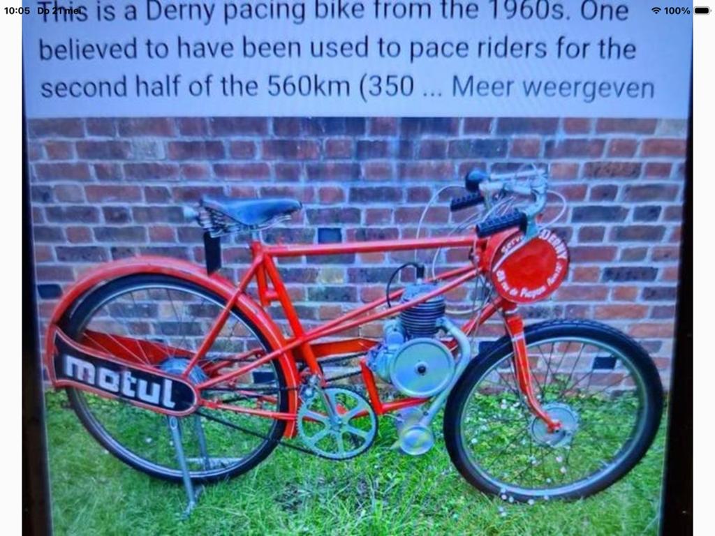 Baanwielrenner uit 1950 UNIEK!!Peter Post achter gereden!!!, Fietsen en Brommers, Ophalen, Zo goed als nieuw