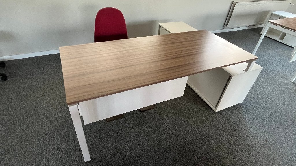 bureau met zijkast, Huis en Inrichting, Bureaus, Ophalen, 80 cm, Zo goed als nieuw, Industrieel