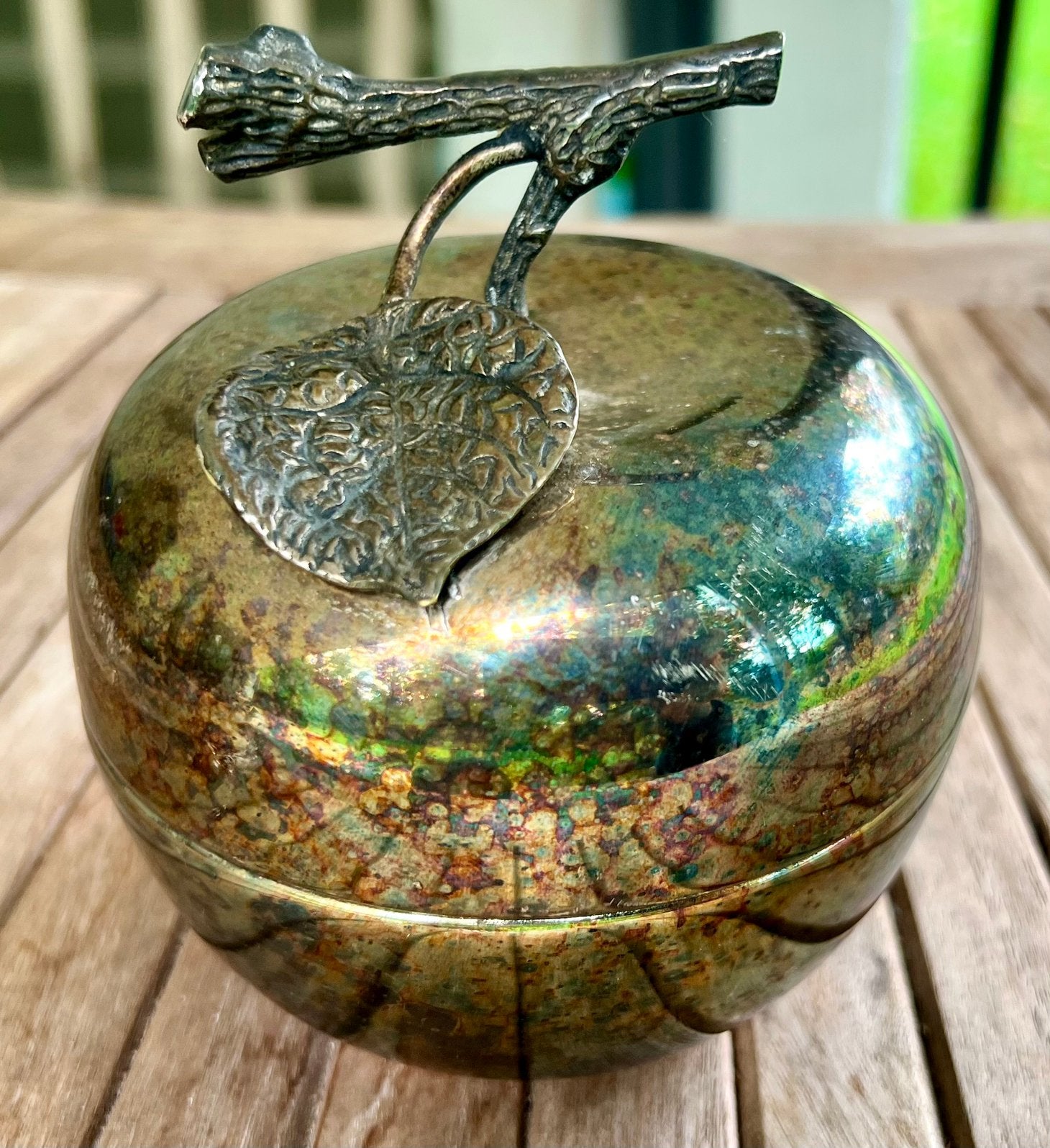 Vintage Verzilverde Appel (Bonbonnière/IJsemmer), Antiek en Kunst, Ophalen