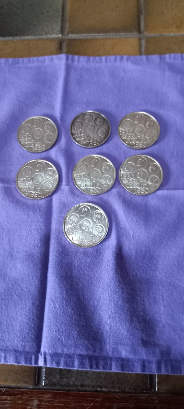 7 pieces de collection belge  faire une offre, Enlèvement, Argent