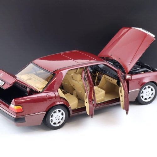 Miniatuur Mercedes Benz 500E W124 Red Almandine Nieuwedealer, Hobby en Vrije tijd, Ophalen of Verzenden, Norev