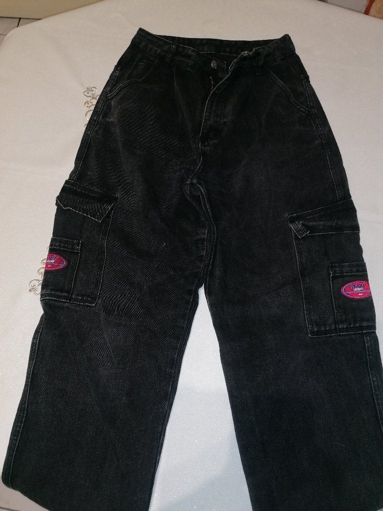 pantalon cargo noir, Enlèvement ou Envoi, Comme neuf, SHEIN, W30 - W32 (confection 38/40)