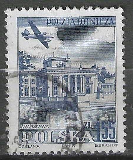 Polen 1954 - Yvert 38PA - Toerisme - Warschau - 1,55 z. (ST), Verzenden, Polen, Gestempeld