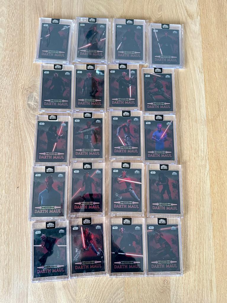 Topps Chrome Black (25 Years of Darth Maul) volledige set, Ophalen of Verzenden, Zo goed als nieuw, Foil