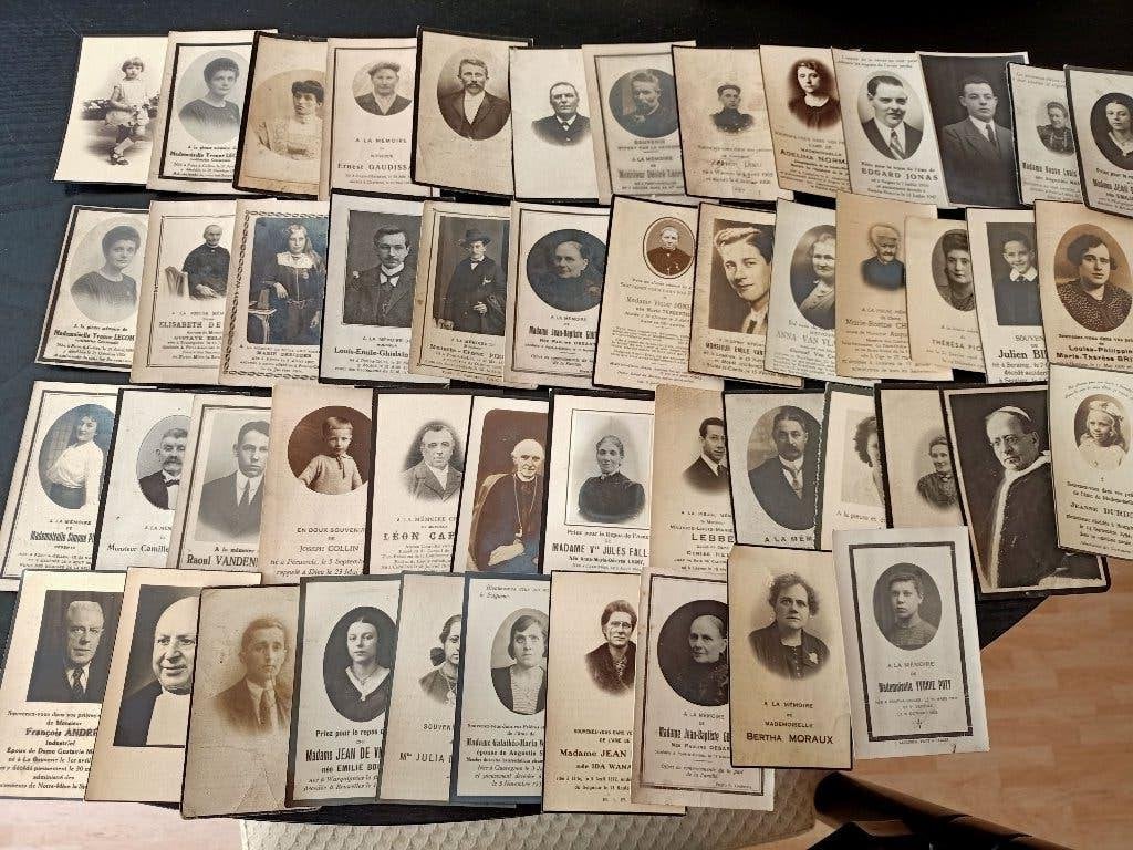 78 doodsprentjes met foto, Verzamelen, Ophalen of Verzenden