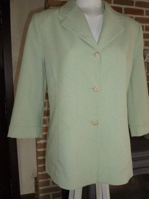 Groene dames blazer, maat 44. gevoerd, Ophalen of Verzenden, Zo goed als nieuw, Maat 42/44 (L)