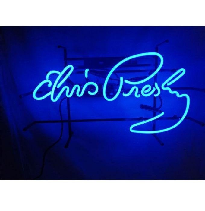 Elvis presley handtekening neon licht reclame USA decoratie, Ophalen of Verzenden, Nieuw, Lichtbak of (neon) lamp