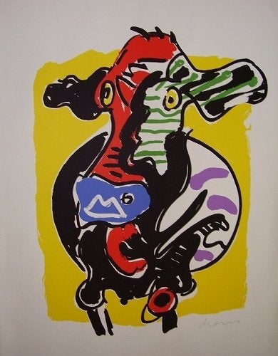 Peter Diem - "Desinger Cow", Antiek en Kunst, Kunst | Litho's en Zeefdrukken, Gesigneerd, Ophalen of Verzenden, Zeefdruk