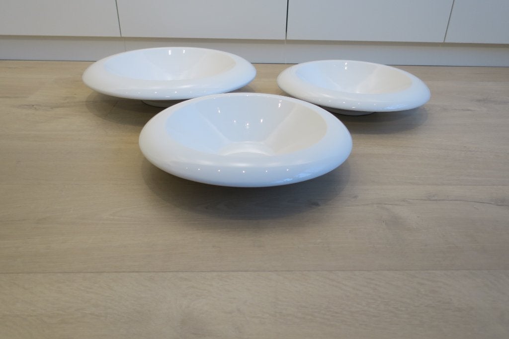 Set van 3 grote porseleinen schalen/kommen, nieuw!, Maison & Meubles, Cuisine | Vaisselle, Neuf, Enlèvement, Récipient(s), Porcelaine