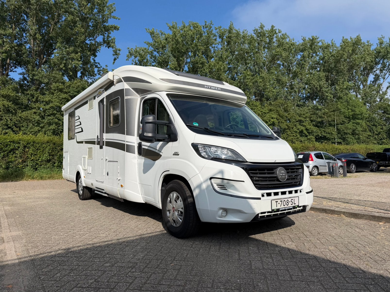 Hymer T 708 SL 2017 28.378 KM Queensbed zeer nette staat, Caravans en Kamperen, Ringverwarming, Fiat, Luifel, Tot en met 2