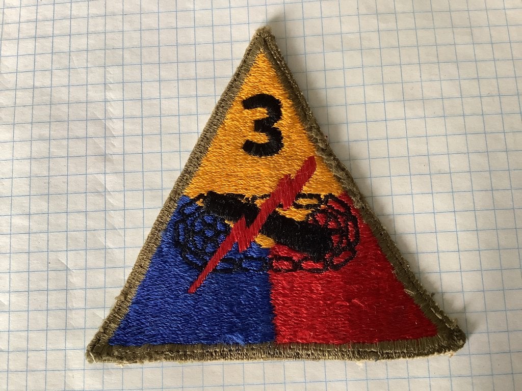 3 DB US ww2 insigne d épaule, Enlèvement ou Envoi