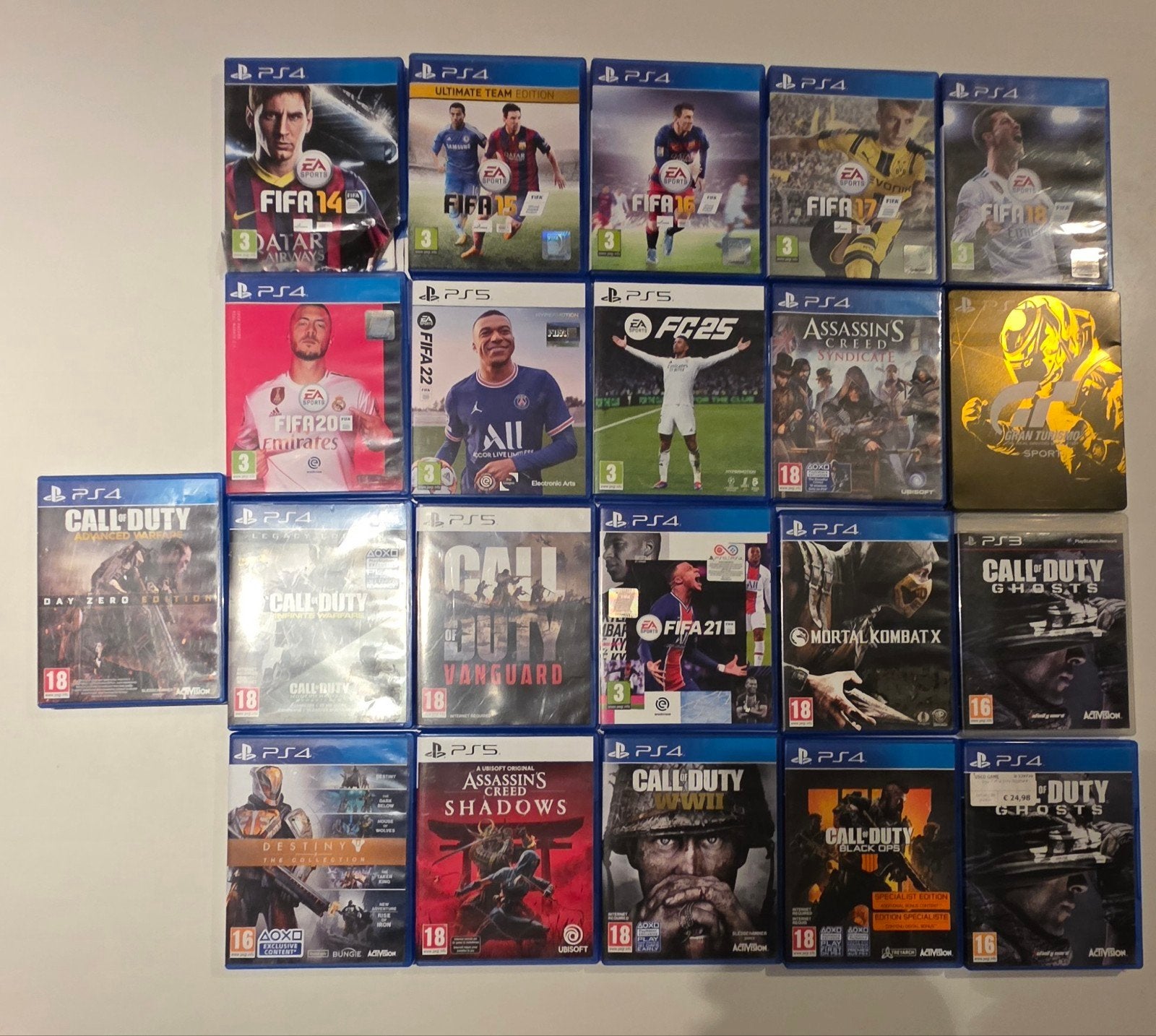 Grote PS4/PS5 game collectie – 21 games – FIFA, Call of D, Enlèvement ou Envoi