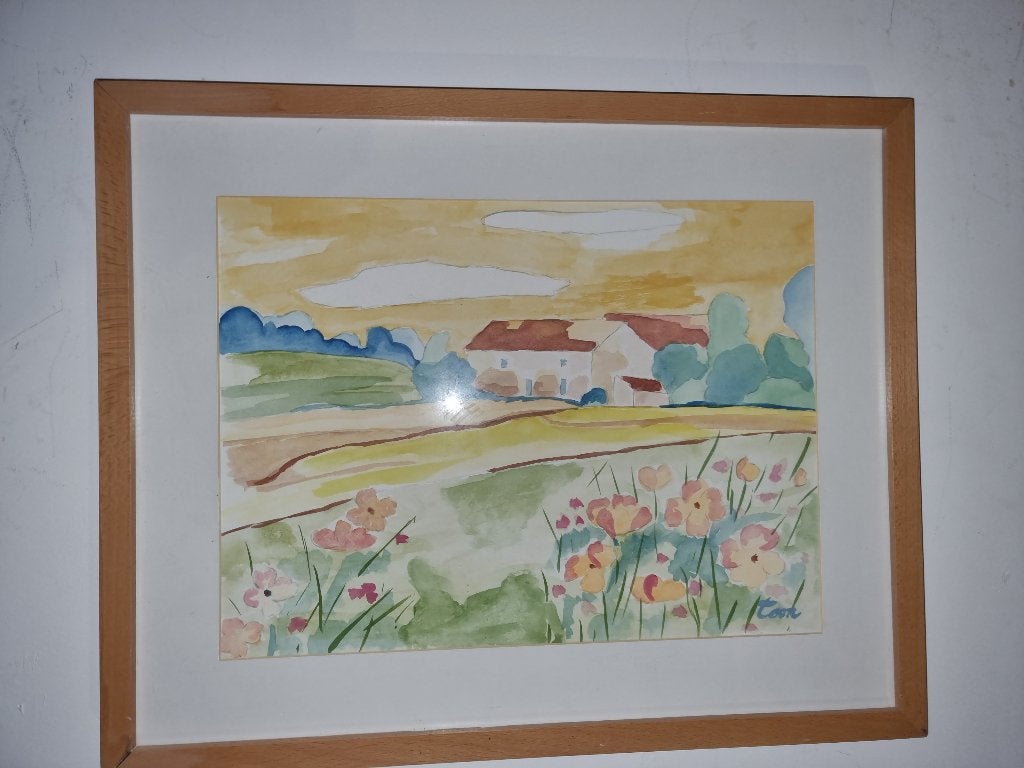 Aquarelle de Toon Hermans, Antiquités & Art, Art | Peinture | Classique, Enlèvement, Signé, Aquarelle, Paysage