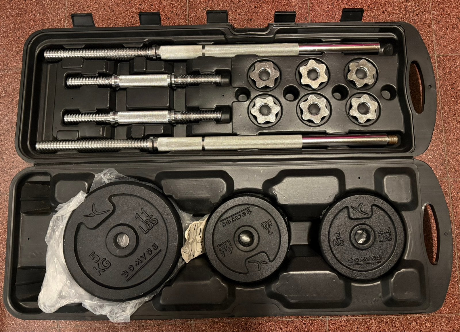 Kit d'entraînement Domyos 50 kg en parfait état, Sports & Fitness, Enlèvement, Comme neuf
