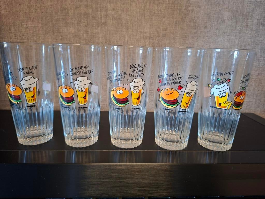 5 verres Stella Artois McDonald's, Verzamelen, Biermerken, Ophalen of Verzenden, Stella Artois