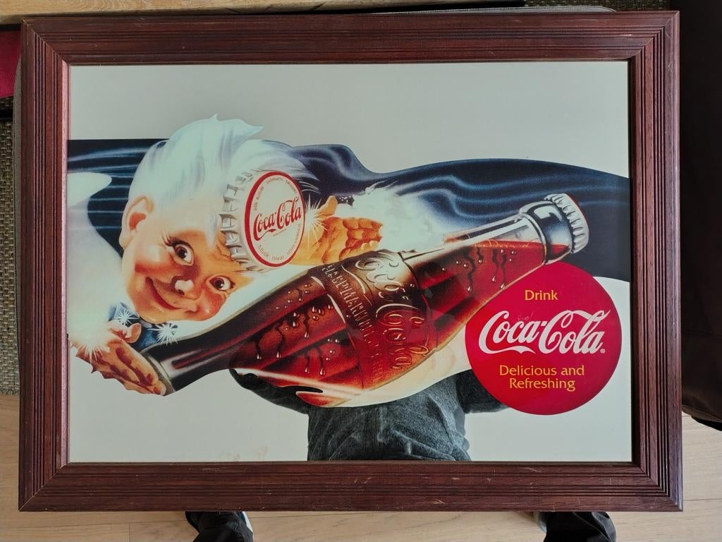 Grote Vintage Coca-Cola Reclamespiegel - Sprite Boy 60x80 cm, Enlèvement