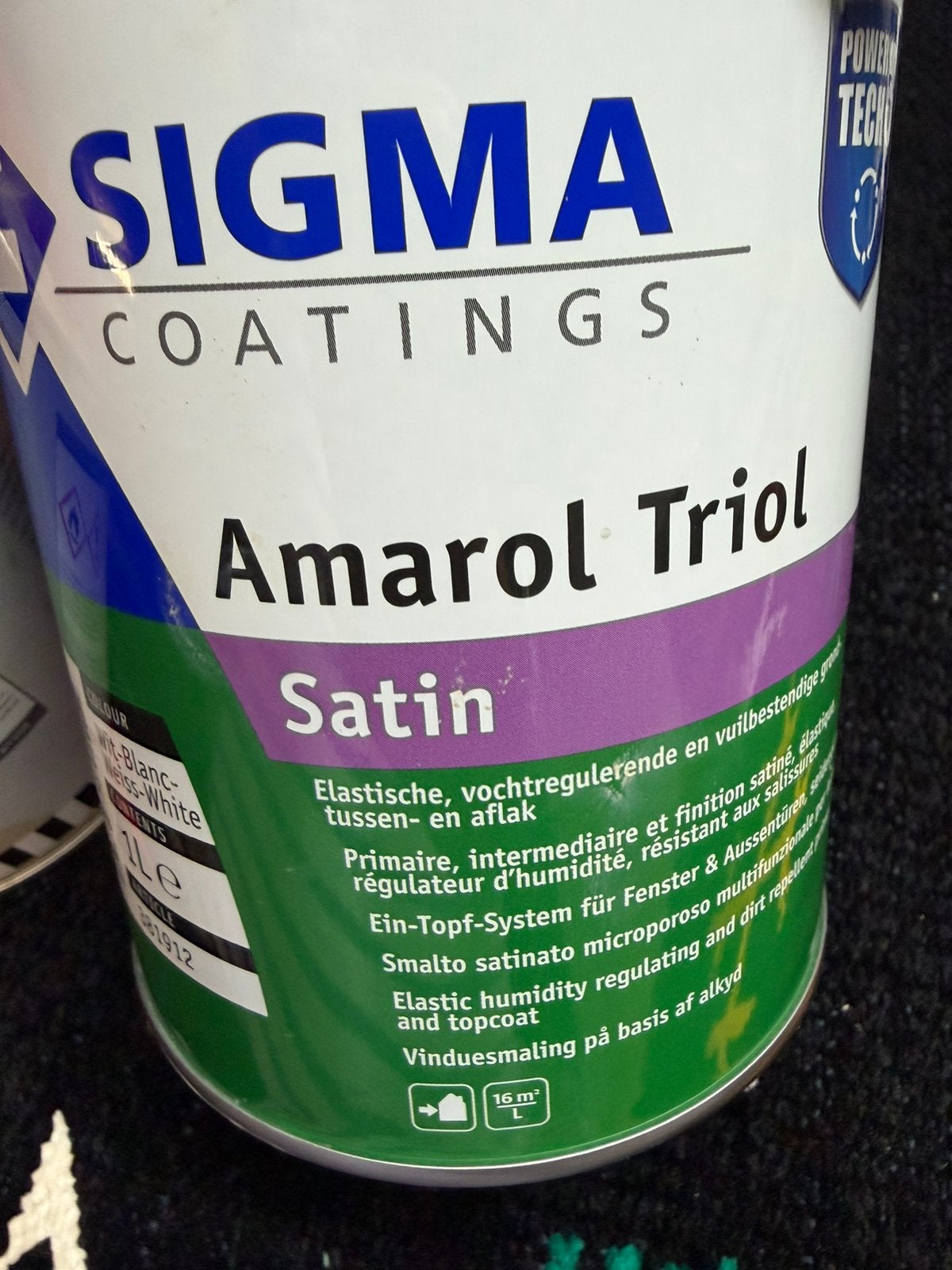 Sigma Amarol Triol taupekleurige lak 1liter, Hobby en Vrije tijd, Schilderen, Ophalen of Verzenden, Nieuw