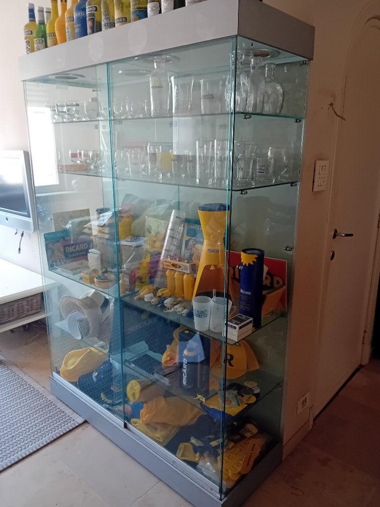 Vitrinekast, Huis en Inrichting, Kasten | Vitrinekasten, Gebruikt, 150 tot 200 cm, 100 tot 150 cm, 25 tot 50 cm, Met deur(en)