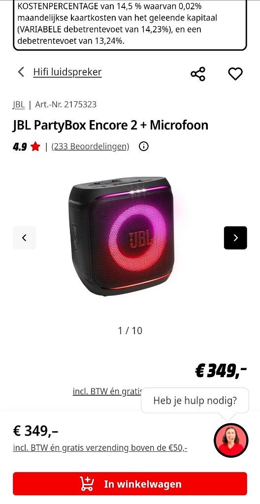 Jbl partybox encore bleuthoot met microfoon, Neuf, JBL, Enceinte de fête, 60 à 120 watts