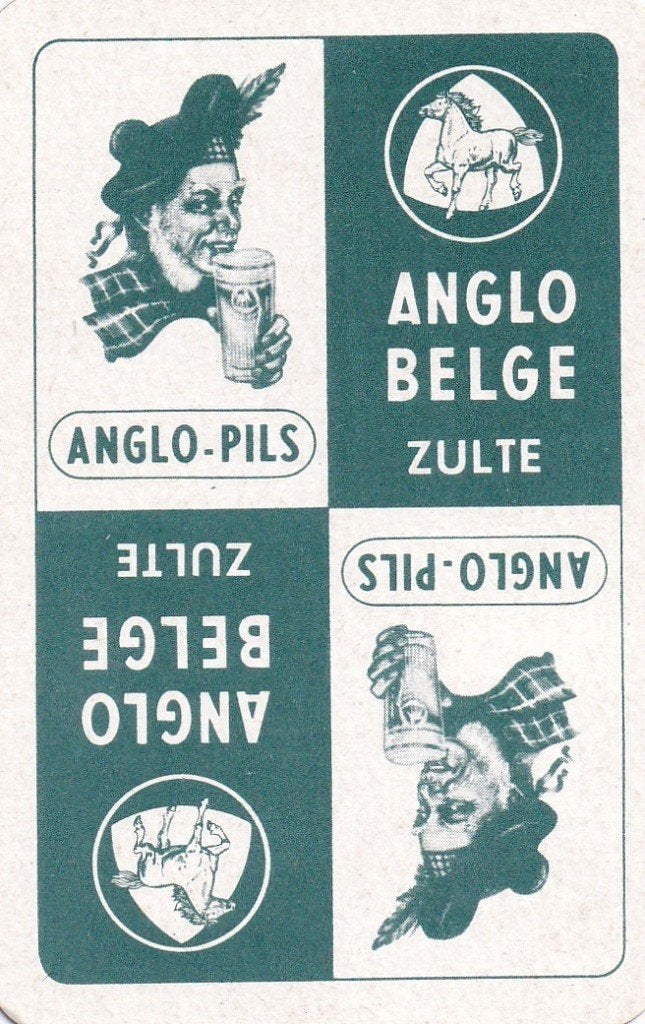 B 20 / S L ANGLO BELGE ZULTE GROEN WIT, Ophalen of Verzenden, Nieuw, Speelkaart(en)