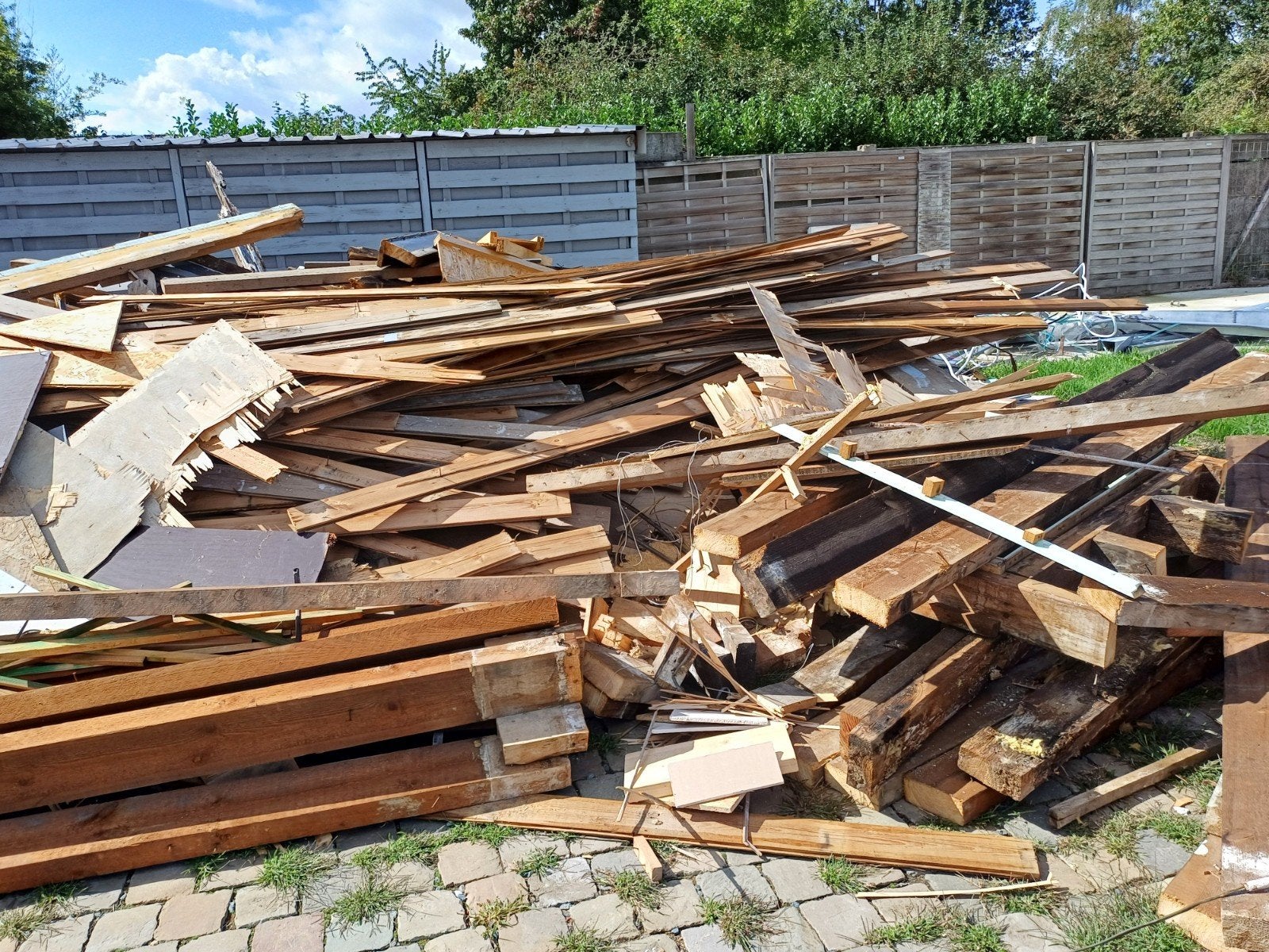 bois de chauffage gratuit, Enlèvement