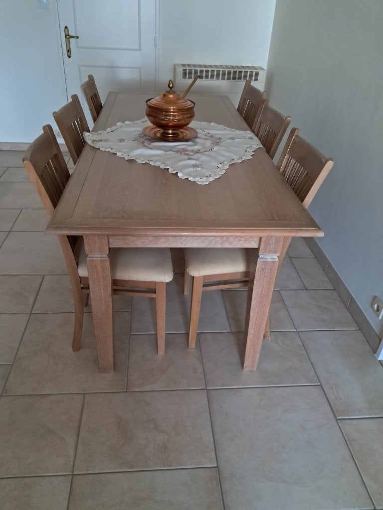 Table à manger + chaises, Maison & Meubles, Tables | Tables à manger, Neuf, Enlèvement, 50 à 100 cm, Rectangulaire