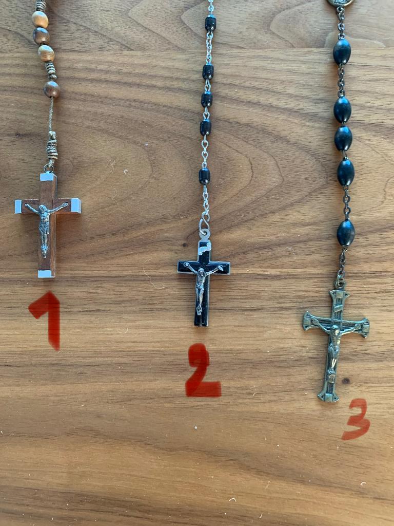 3 paternosters vintage fabriqués à la main par Clarisse, Enlèvement ou Envoi
