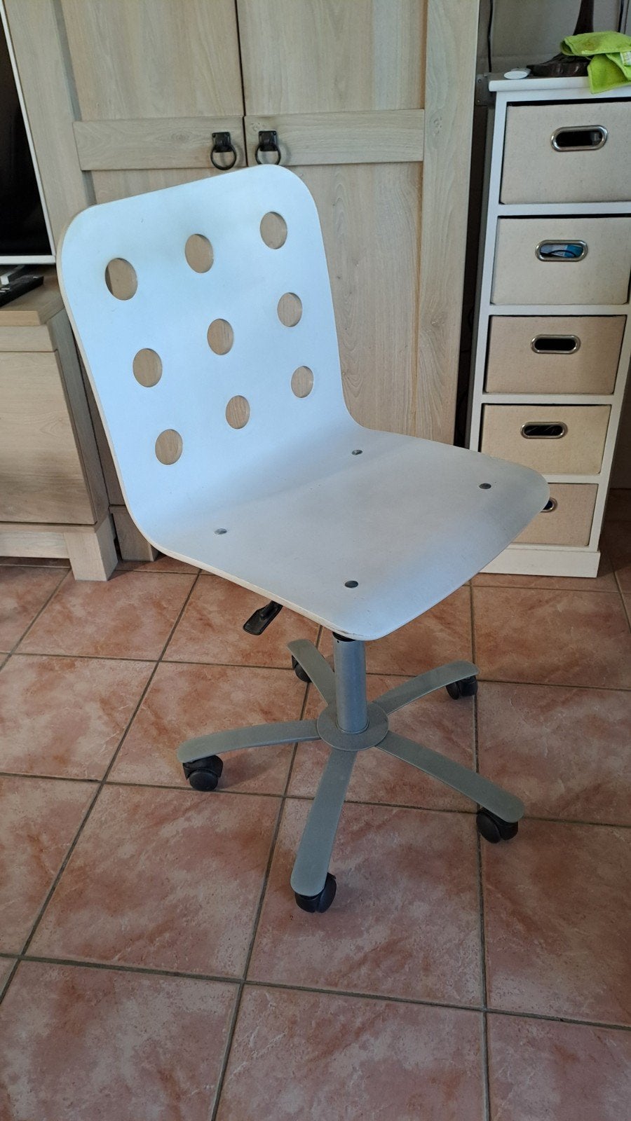 bureau stoel, Huis en Inrichting, Ophalen, Zo goed als nieuw, Wit