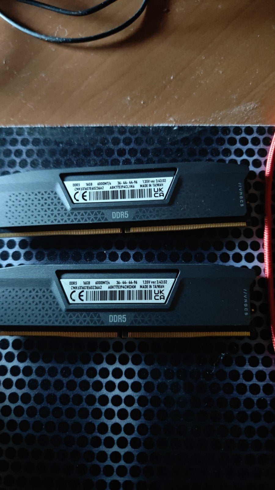 Corsair Vengeance DDR5 32GB (2x16GB) 6000MHz CL36, Computers en Software, RAM geheugen, 32 GB, Ophalen of Verzenden, Zo goed als nieuw