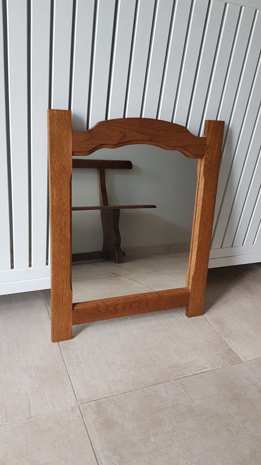 houten spiegel, Ophalen