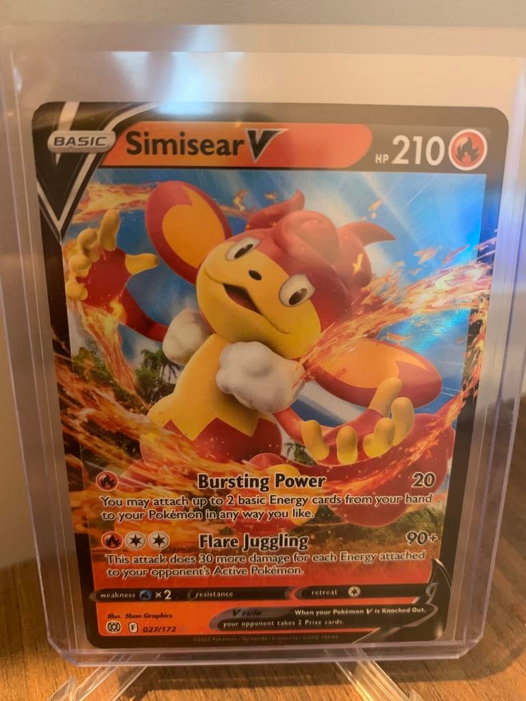 Pokemon simisear v Brilliant stars, Ophalen of Verzenden, Zo goed als nieuw
