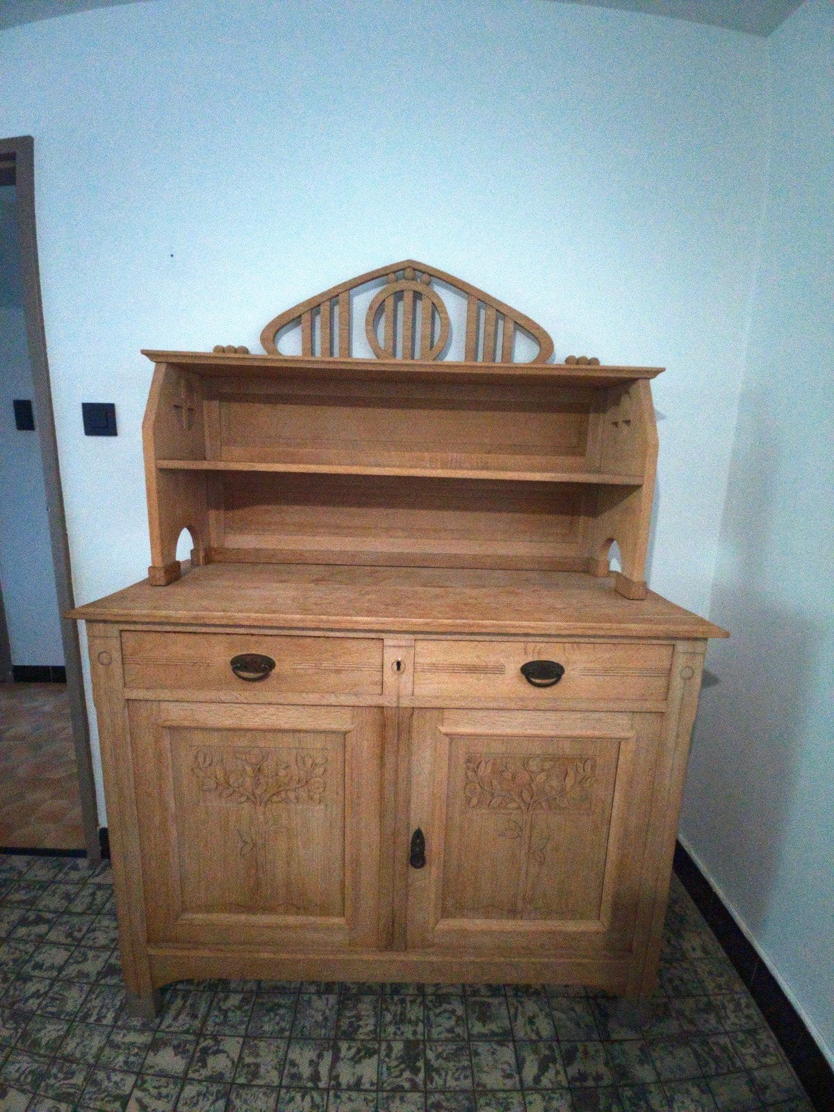 Vintage kast met twee laden, 25 à 50 cm, 100 à 150 cm, Utilisé, 1 ou 2 tiroirs