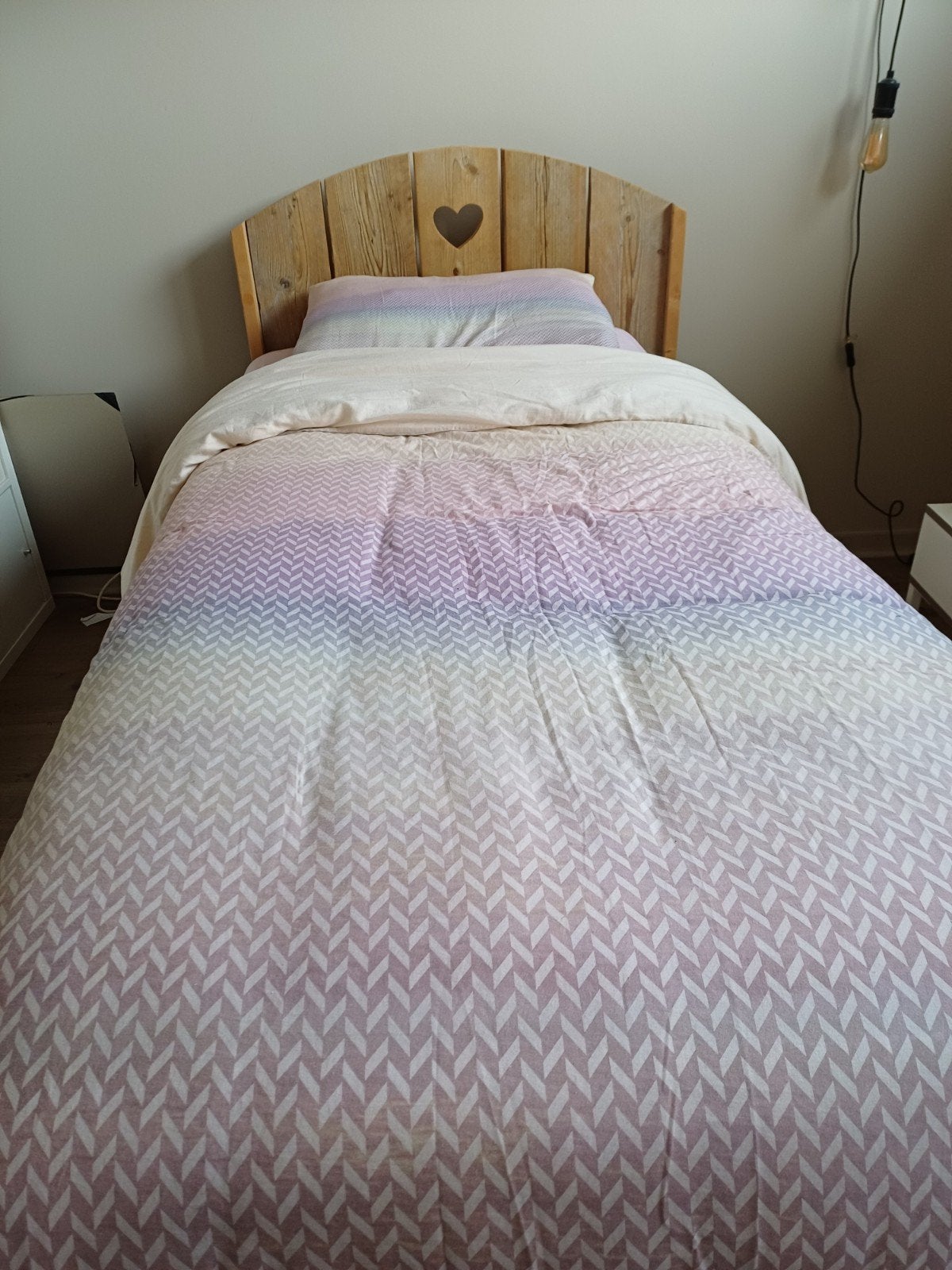 bed 90x200 steigerhout, Ophalen
