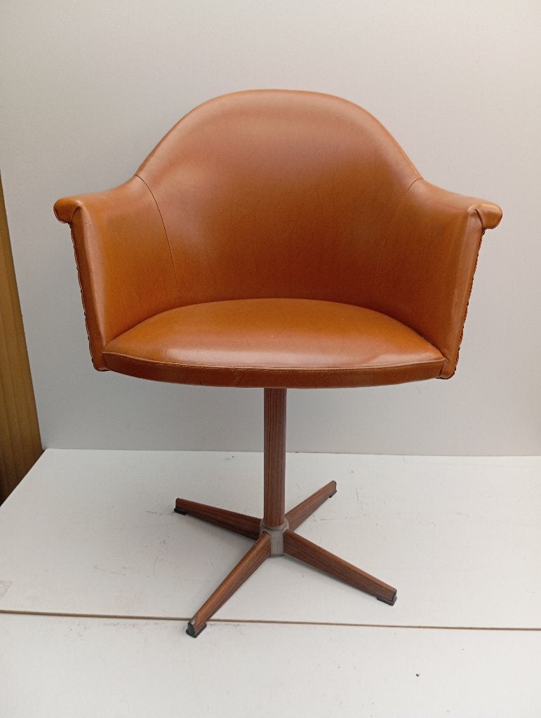 CHAISE SEAU VINTAGE, ANNÉES 1960 DESIGN CHAISE, Brun, Enlèvement, Utilisé, Une