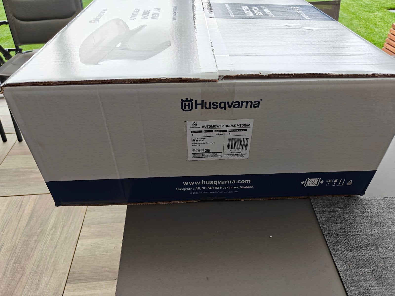 Garage voor robot maaier, Enlèvement