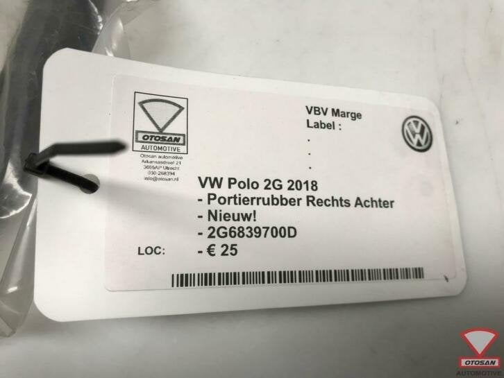 vw polo 2g joint de porte arri re droit nouveau ! 2g6839700d, Neuf, Volkswagen, Volkswagen AG, Vw@volkswagen.de
