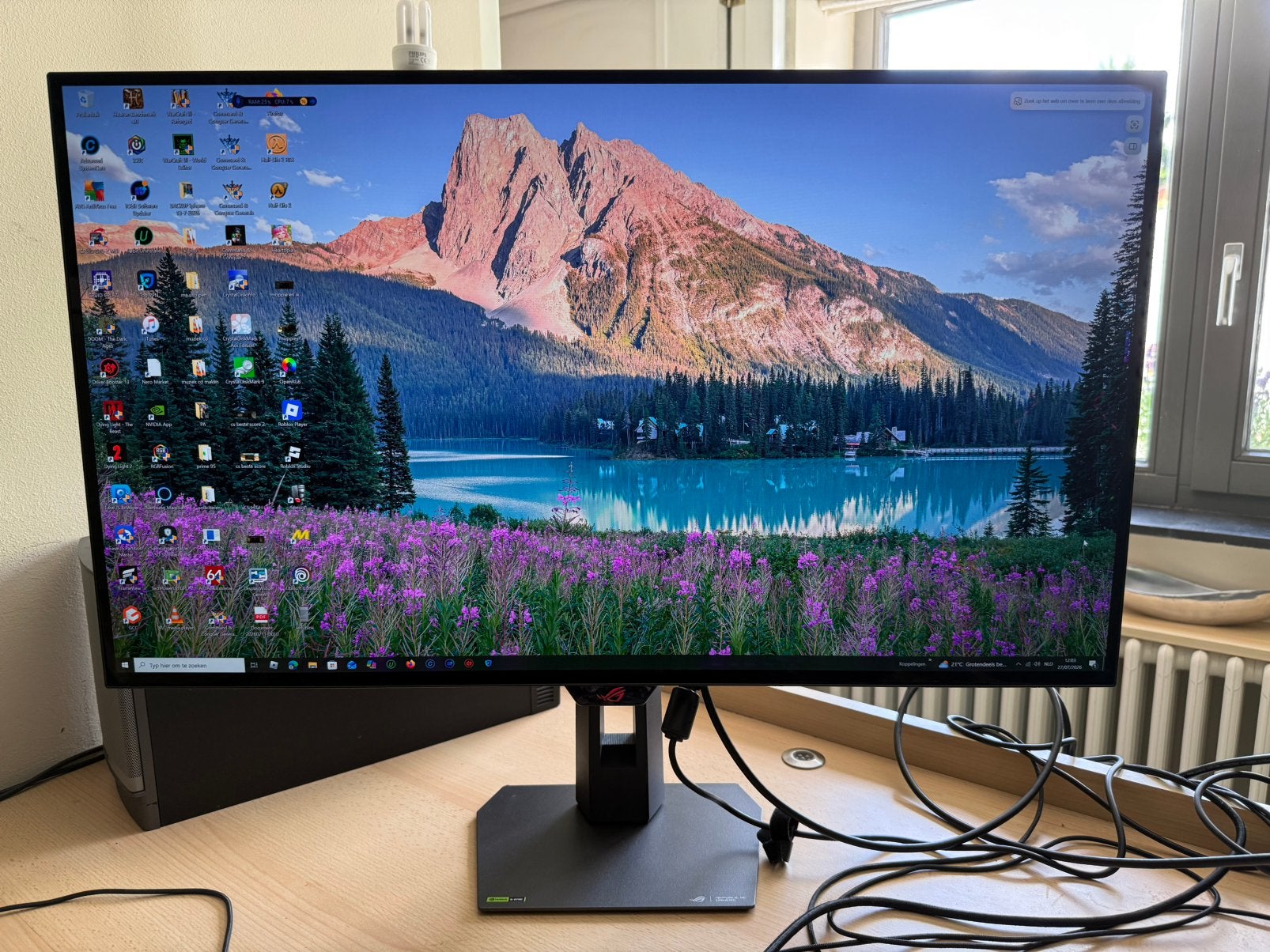 Oled monitor 32 inch 4k 165hz asus rog gaming, Computers en Software, Monitoren, Ophalen, Zo goed als nieuw, Gaming