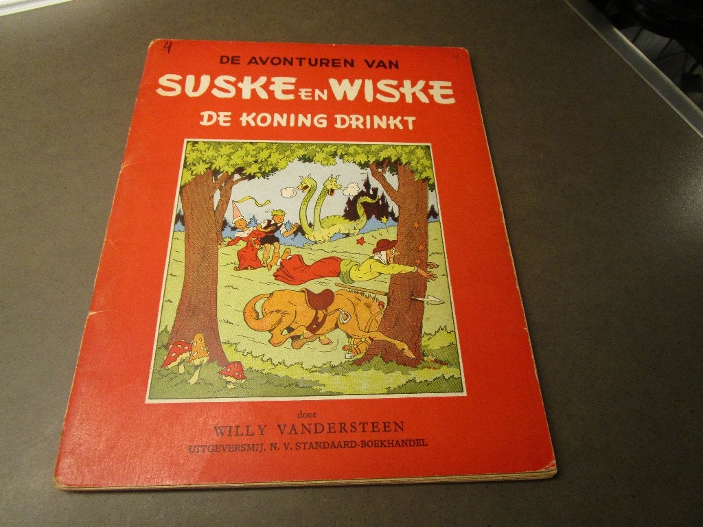 Sus en Wis - De koning drinkt - 1955, Gelezen, Willy Vandersteen, Eén stripboek, Ophalen of Verzenden