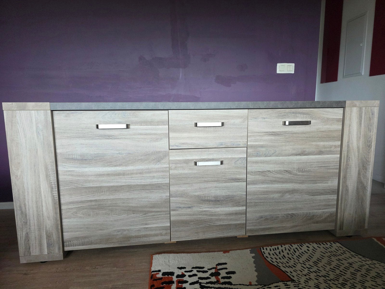 Buffet enfilade 205x86x50cm, bon état, à démonter sur place, Enlèvement