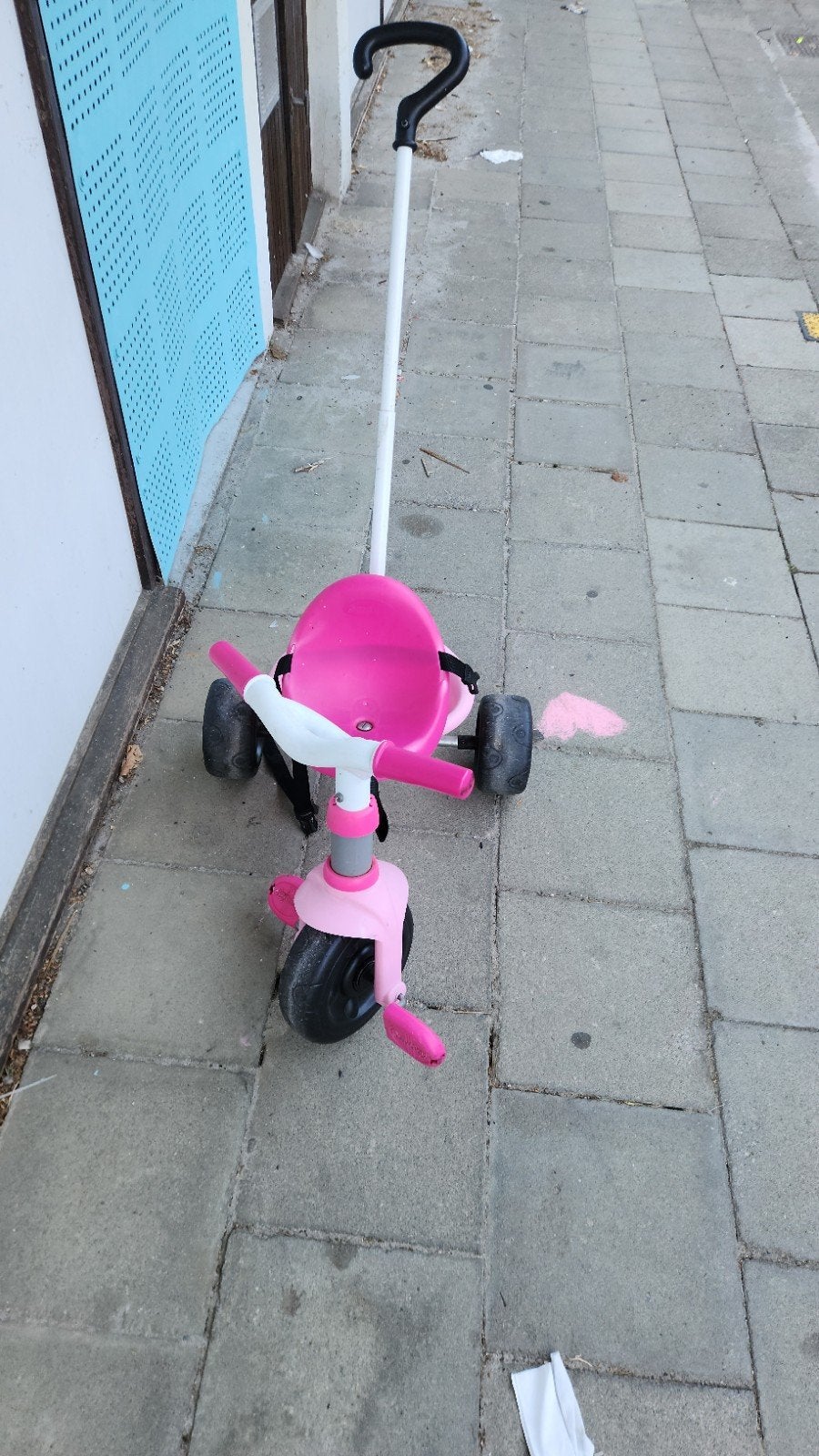 kinder fiets, Ophalen