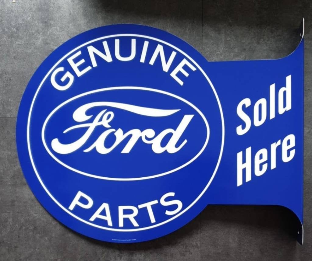 Ford Shell Texaco Pepsi dubbelzijdig metalen uithang bord, Verzamelen, Ophalen of Verzenden, Nieuw, Reclamebord