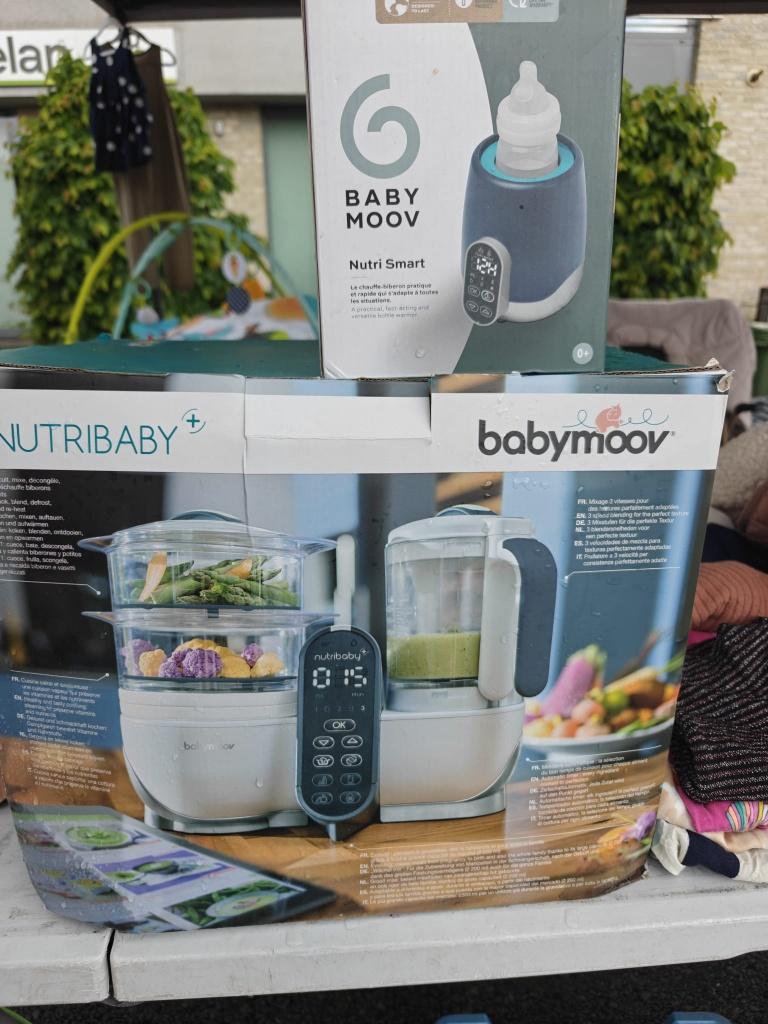 Nutri baby+Nutri Smart: stoomkoker/mixer en flesverwarmer, Kinderen en Baby's, Ophalen, Zo goed als nieuw, Flessen- of potjesverwarmer