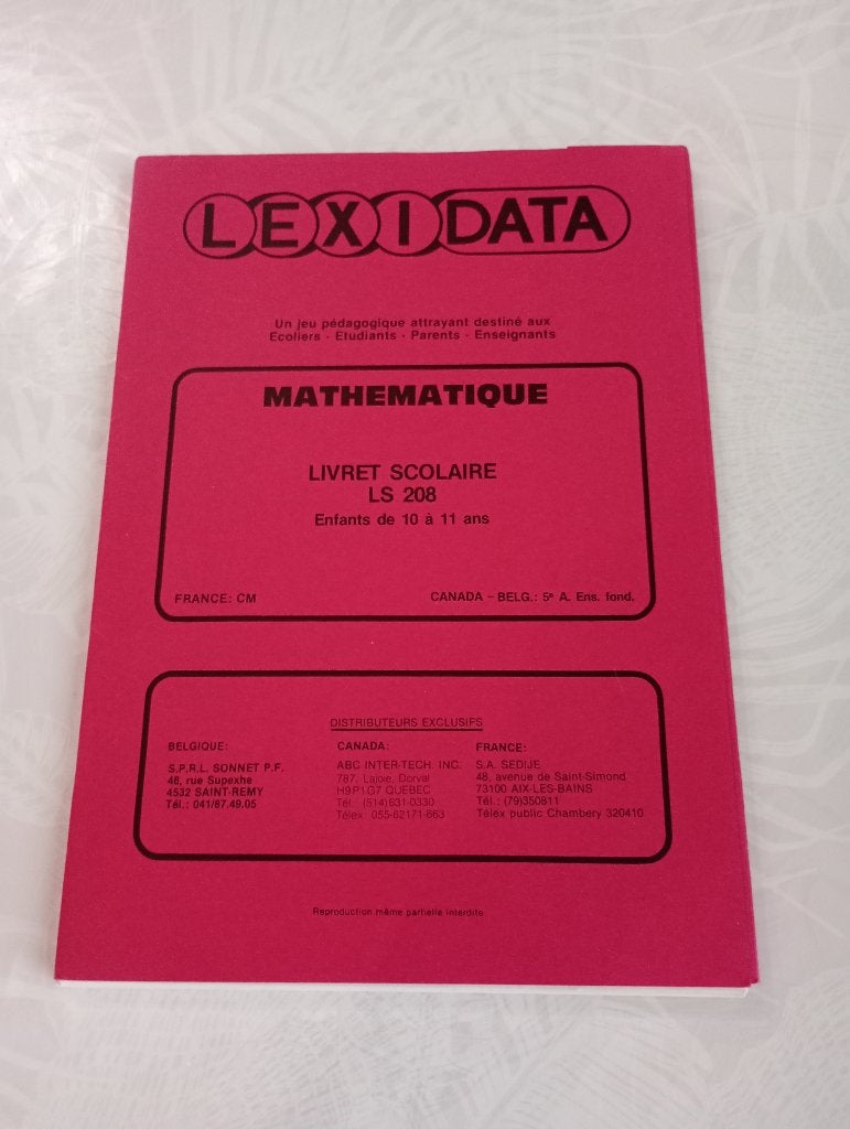Livret mathématiques Lexidata, Enfants & Bébés, Jouets | Éducatifs & Créatifs, Enlèvement