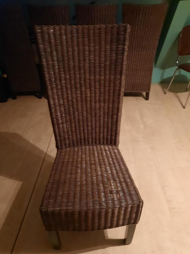 Eetkamer stoelen in rotan, Huis en Inrichting, Ophalen