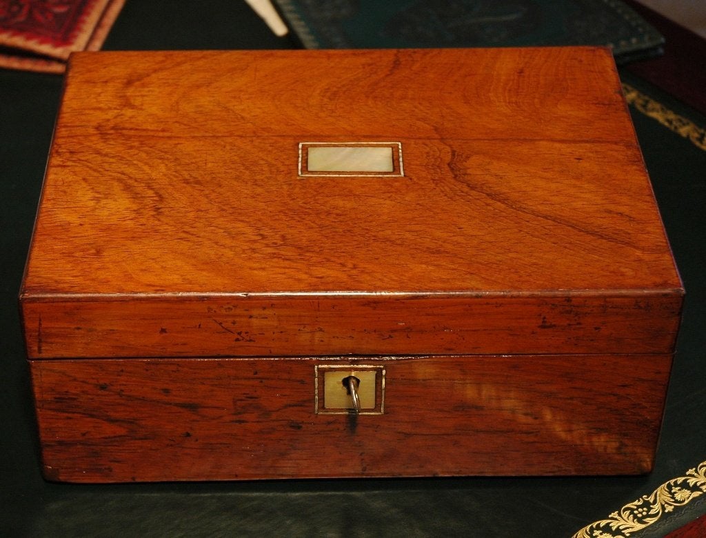 Ecritoire en acajou 19 ème siècle, Antiquités & Art, Antiquités | Bureau & Affaires, Enlèvement