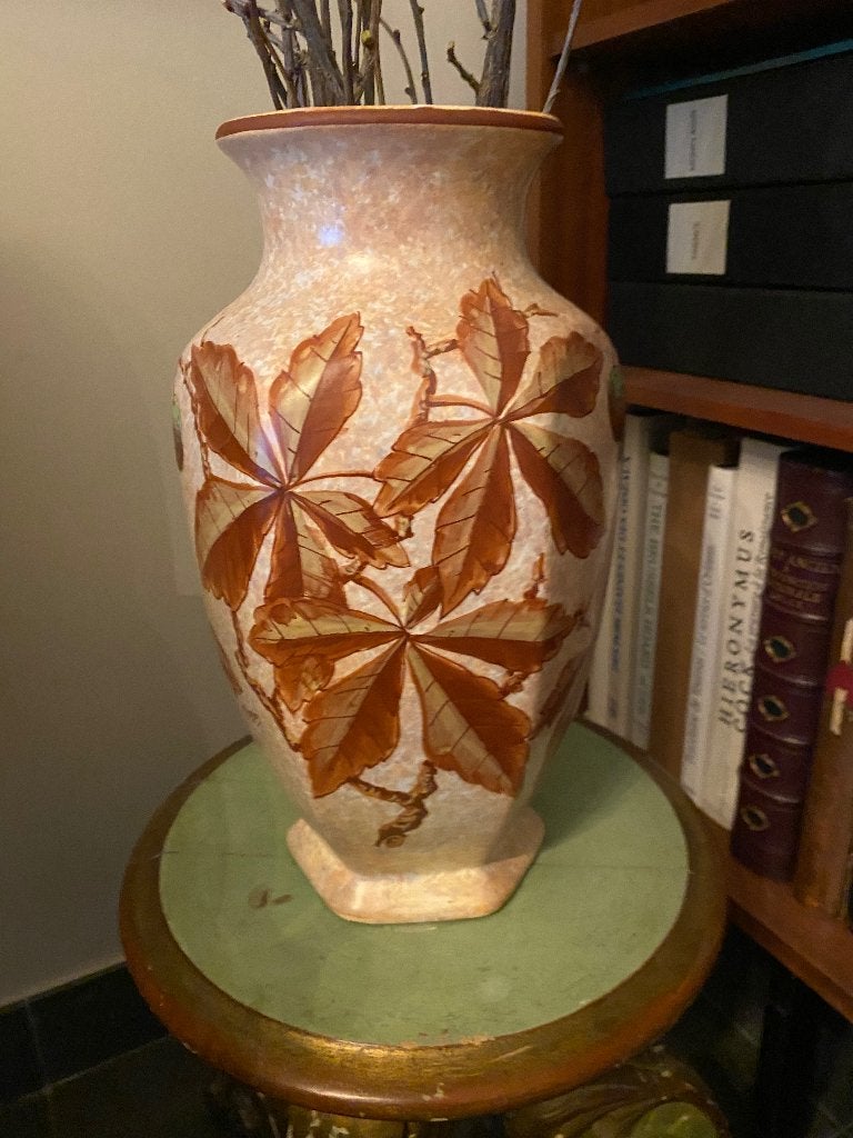 Grand vase signé par DUBOIS Marqué MEX décor MAR, Enlèvement