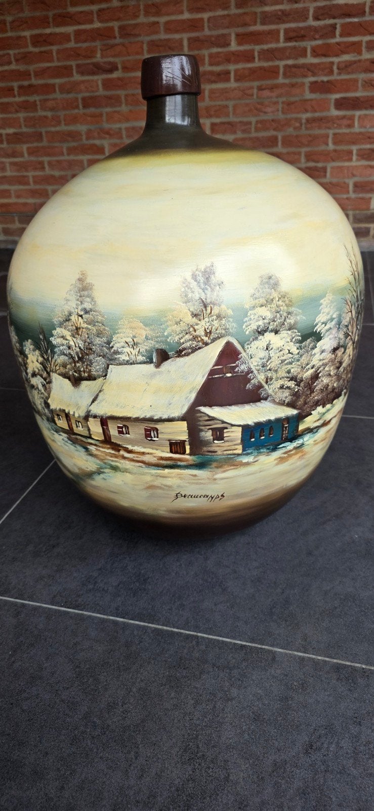 peinture sur tourie, Enlèvement