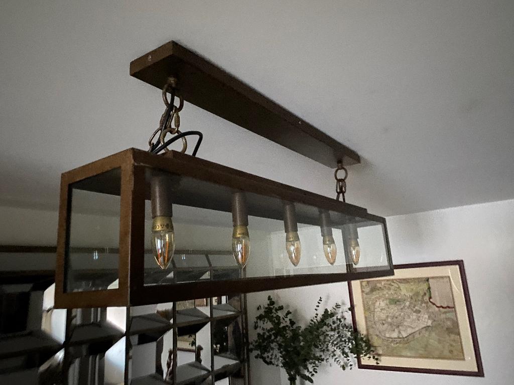 Luster ZENIA línea  roest design loft  Nieuwprijs 580 euro, Ophalen, Zo goed als nieuw, Glas