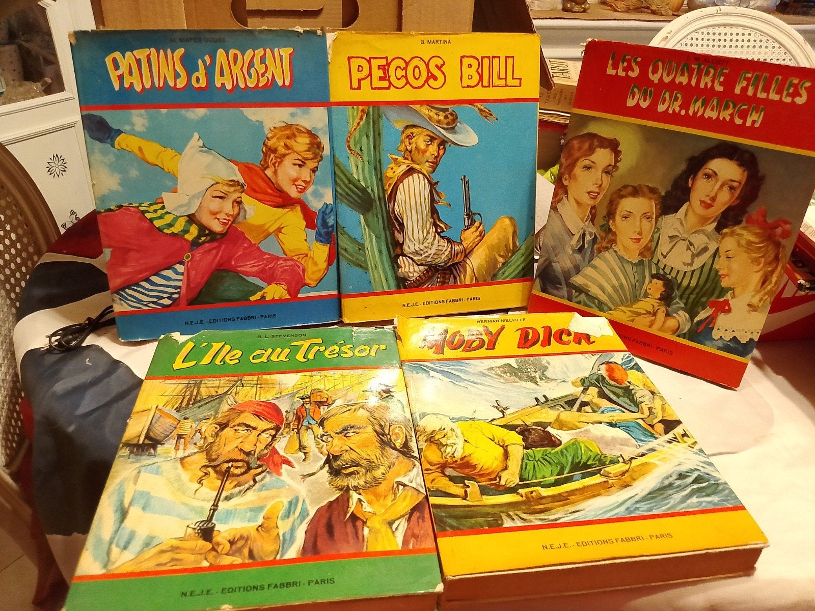 Lot de 5 livres illustrés vintage  Éditions Fabbri MEJE, Ophalen